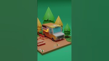 Food van in blender