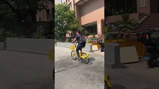Hire bikes along Suzhou Creek