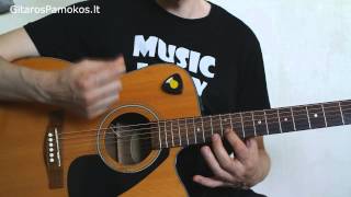 Pratimas su mediatoriumi ("žemyn-aukštyn") - Gitaros pamoka