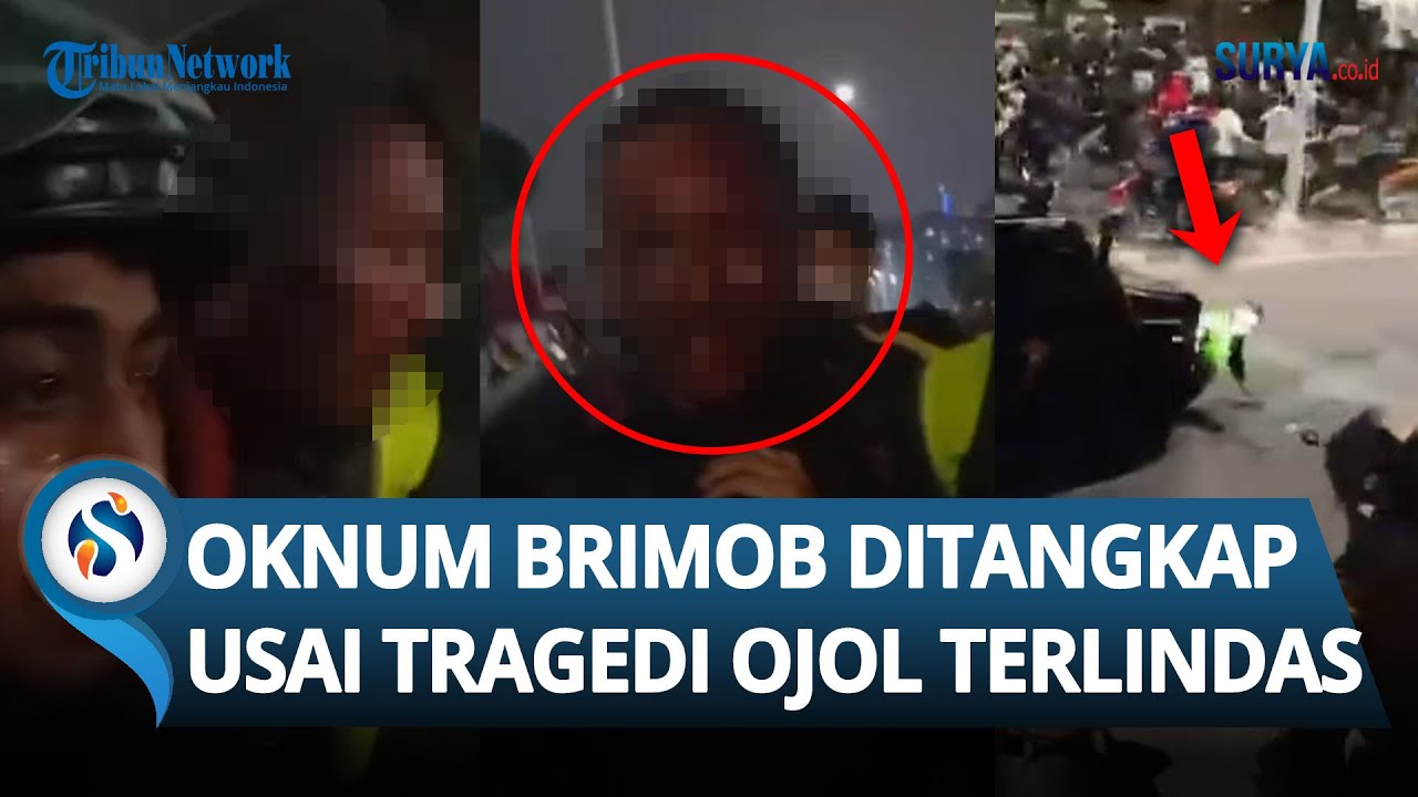 DETIK-DETIK Oknum Brimob DITANGKAP MASSA setelah Tragedi Driver Ojol Tewas Terlindas Mobil Rantis