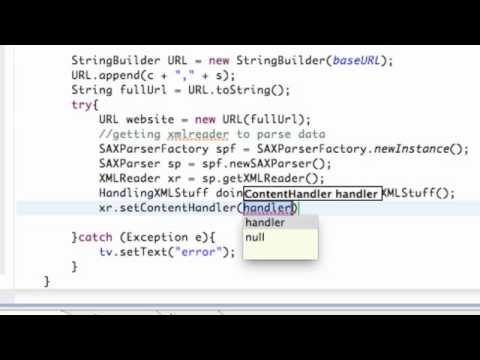 Android Application Development   157   SAXParserFactory and XMLReader