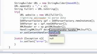 Android Application Development   157   SAXParserFactory and XMLReader
