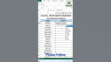 Remove Carly bracket using Substitute formula in Ms Excel | #msexcel #ytviral #trendingshorts #reels