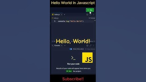 Hello, World! #coding #shorts #javascript