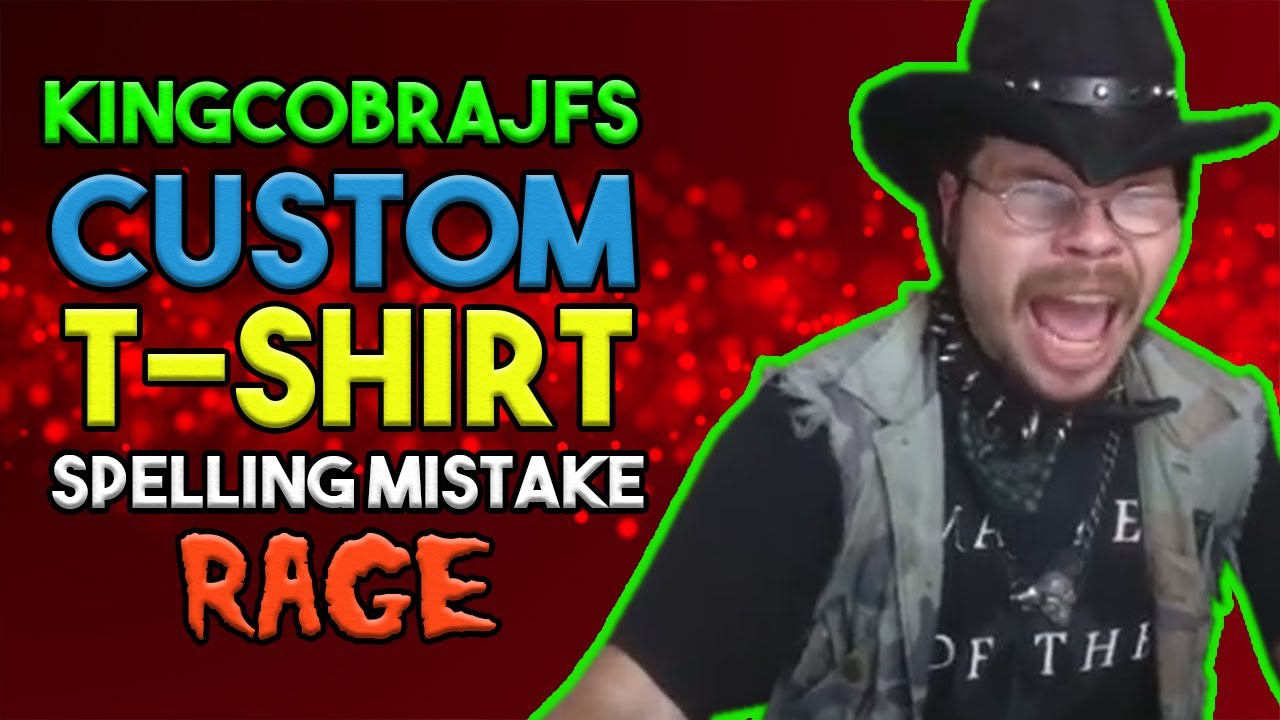 Футболка KingCobraJFS Custom с ошибкой в ​​правописании