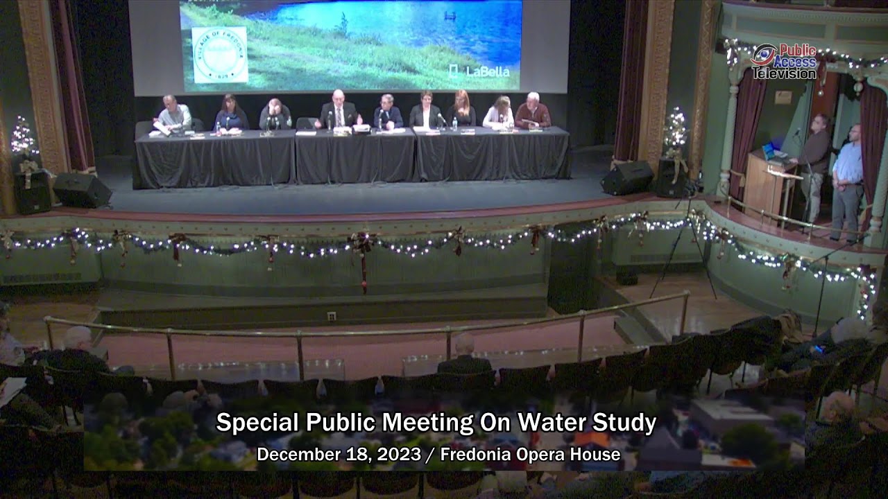 Fredonia Special Meeting Water Study YouTube