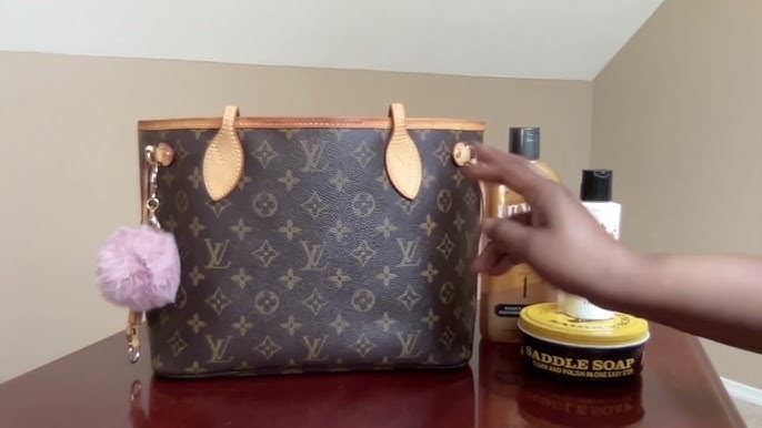 How to apply Leather Conditioner to Louis Vuitton Vachetta Leather on  Vintage Neverfull PM 2007 