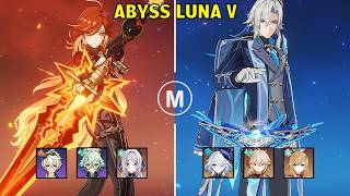 C2 Mavuika Melt & C3 Neuvillette Hyper Carry - Spiral Abyss Luna V Genshin Impact