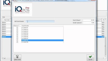 IQFreepos - Stock - Maintenance14_2 - Enable Serial Numbers Setup