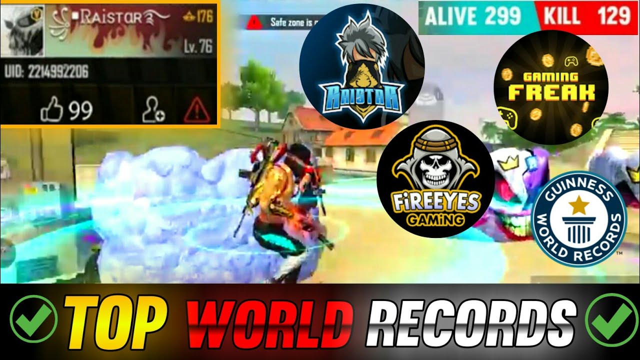 In the Top 5 World Records in Free Fire