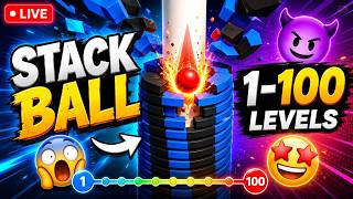 🔴LIVE |  STACK BALL FROM 1 - 100 LEVELS SPEEDRUN