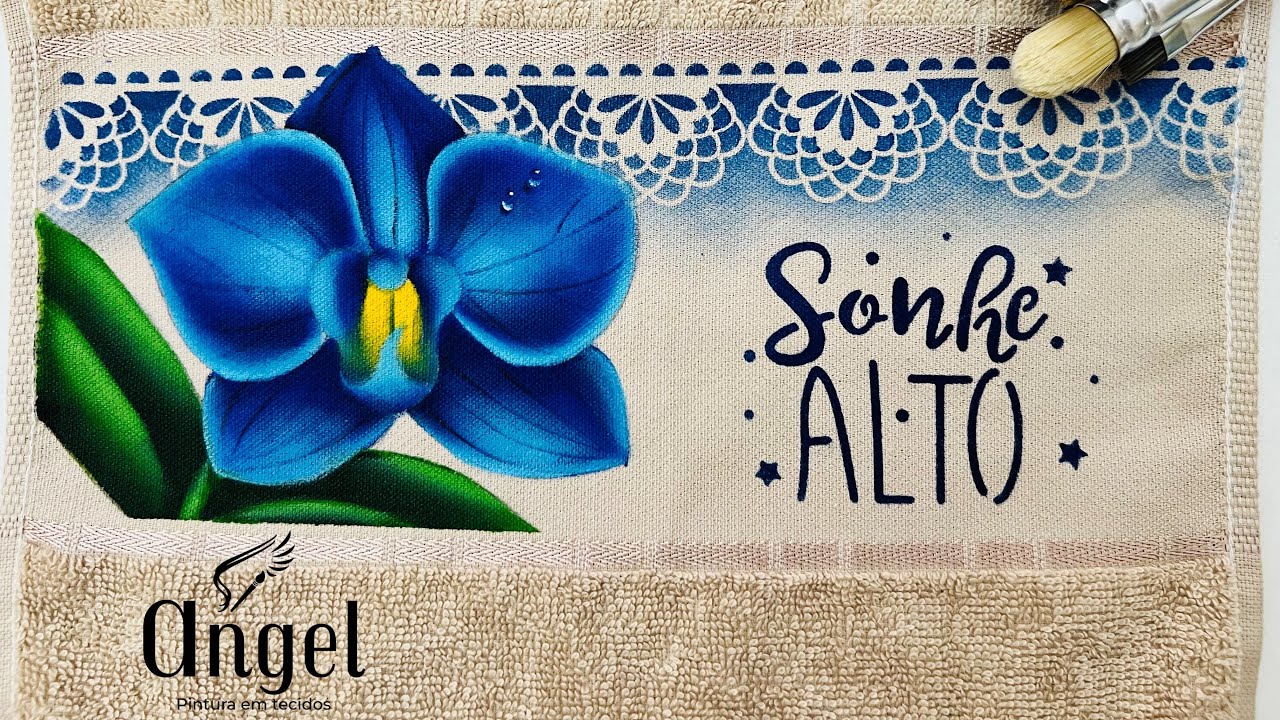 Como pintar orquídea azul / vídeo rápido