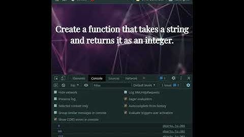 #shorts #Programming #JavaScript exercise convert string into integer by using javascript functions