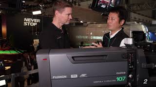Fujinon UA 107x8.4 AF World's First Outside Broadcast Lens with Auto Focus First Look – Interbee...