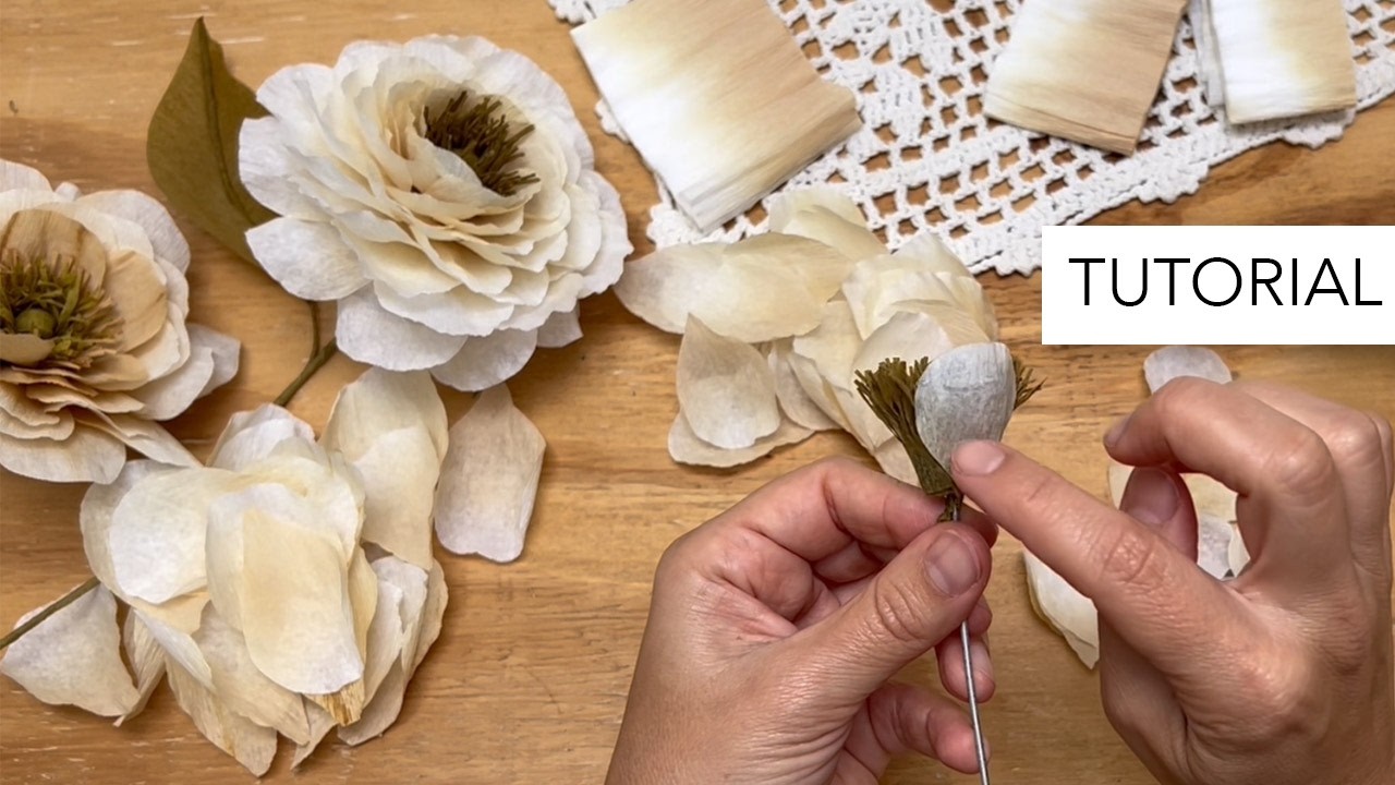 Aprendé esta técnica de Flores de Papel Crepe 🌼 Muy fáciles ✅ Paper Flower Tutorial - DIY