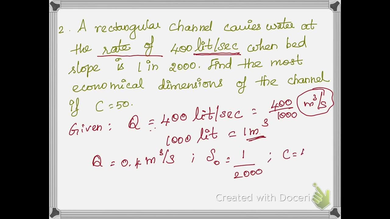 most-economical-rectangular-section-problem-part-1-youtube
