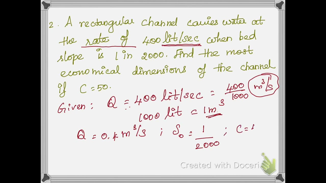 Most Economical Rectangular Section Problem Part 1 YouTube Most Economical Rectangular Section Problem Part 1 YouTube