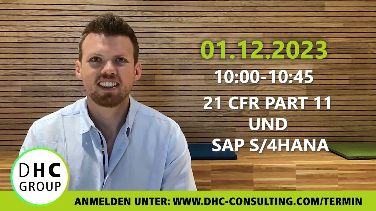 21 CFR PART 11 UND SAP S/4HANA