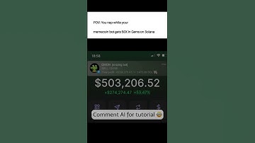 POV: You nap while your memecoin bot gets 50X in Gems on Solana