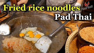Stir-fried rice noodles. Best Pad Thai. Amazing Street food in Thailand | Thai Taste