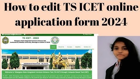 How to edit TS ICET application form 2024||change||correction TS ICET application form 2024||update
