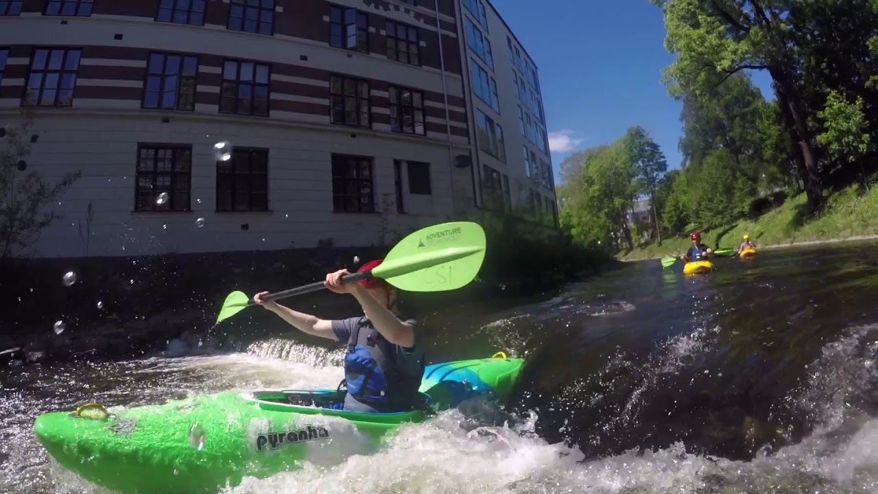 Our famous Akerselva Kayak Tour in Oslo!