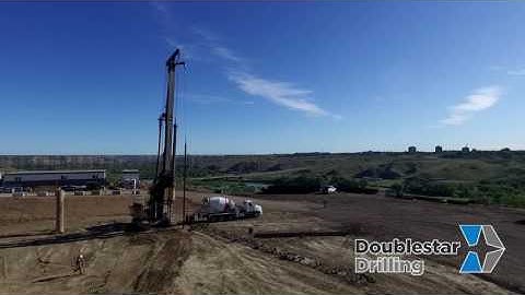 Soldier Pile and Shotcrete with Tieback Anchors Shoring System Part 1 of 3 Liebherr LB24 and LB28