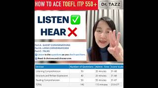 TOEFL ITP 550+ ต้องทำอย่างไร? @drtazz.engstudio