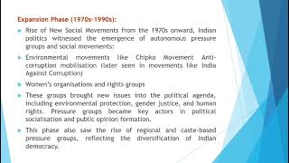 Examine the role of Pressure Groups in India since the 1950's | Subhasree Chakraborty | 25439POL016