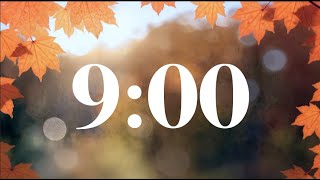 9 Minute Fall Timer - Autumn Leaves | Happy Peaceful Piano Music | Study, Work, & Classroom Focus