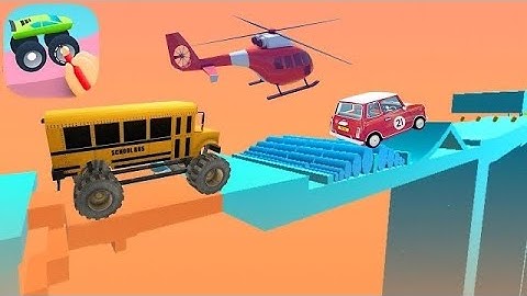 Wheel Scale! New Update Stage All Clear Race 1 -Final Race Gameplay School bus monster & Cartoon Car