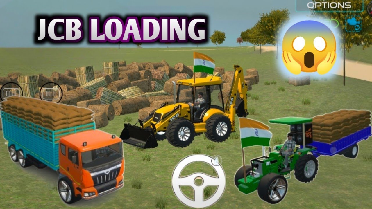 Jcb 3Dx Backhoe Loading Mud 💪 Tractor Trolley And Truck 🚛 Indian Vehicles Simulator 3D Game 🩷