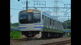 JR成田線　E217系Y-21編成快速東京行き@酒々井～佐倉