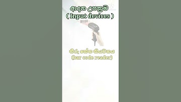 ආදාන උපක්‍රම (INPUT DEVICES ) #shorts