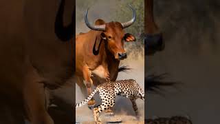 cow vs cheetah fight