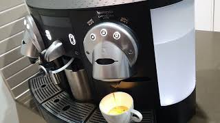 Making a coffee with Nespresso Gemini CS220 commercial coffee pod machine - Pod Machine Hire Sydney