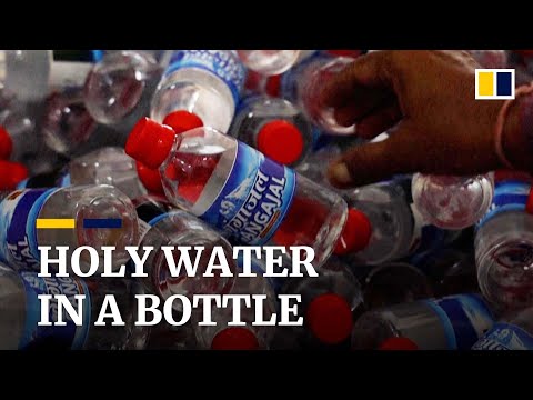Holy ganges river water bottled for millions across india