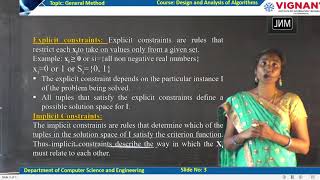 DAA UNIT 5 LECTURE 36 BACK TRACKING GENERAL METHOD