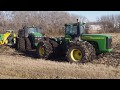 Crary Tile Plow with 2 John Deere 4WDs