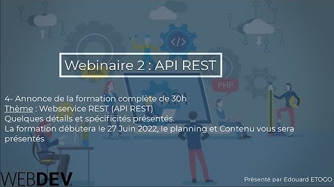 WEBINAIRE 2-4 : ANNONCE DE LA FORMATION DE 30H SUR LE WEBSERVICE