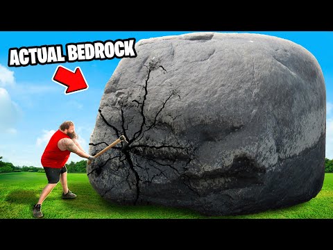 World's Strongest Man vs Actual Bedrock!