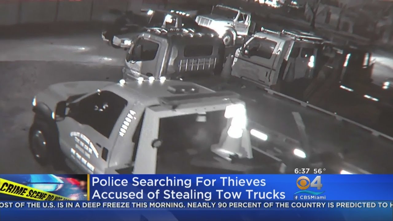 Trio Sought In South Florida Tow Truck Thefts - YouTube