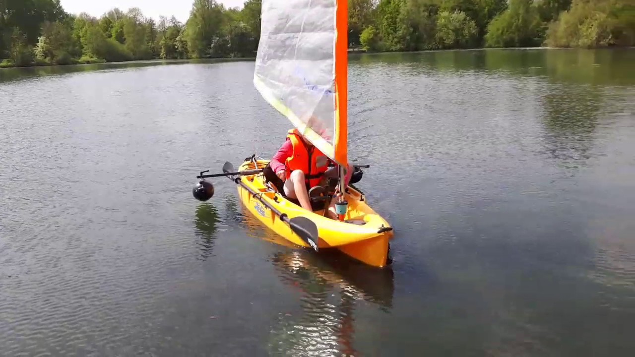 diy sail furler for hobie kayak - youtube