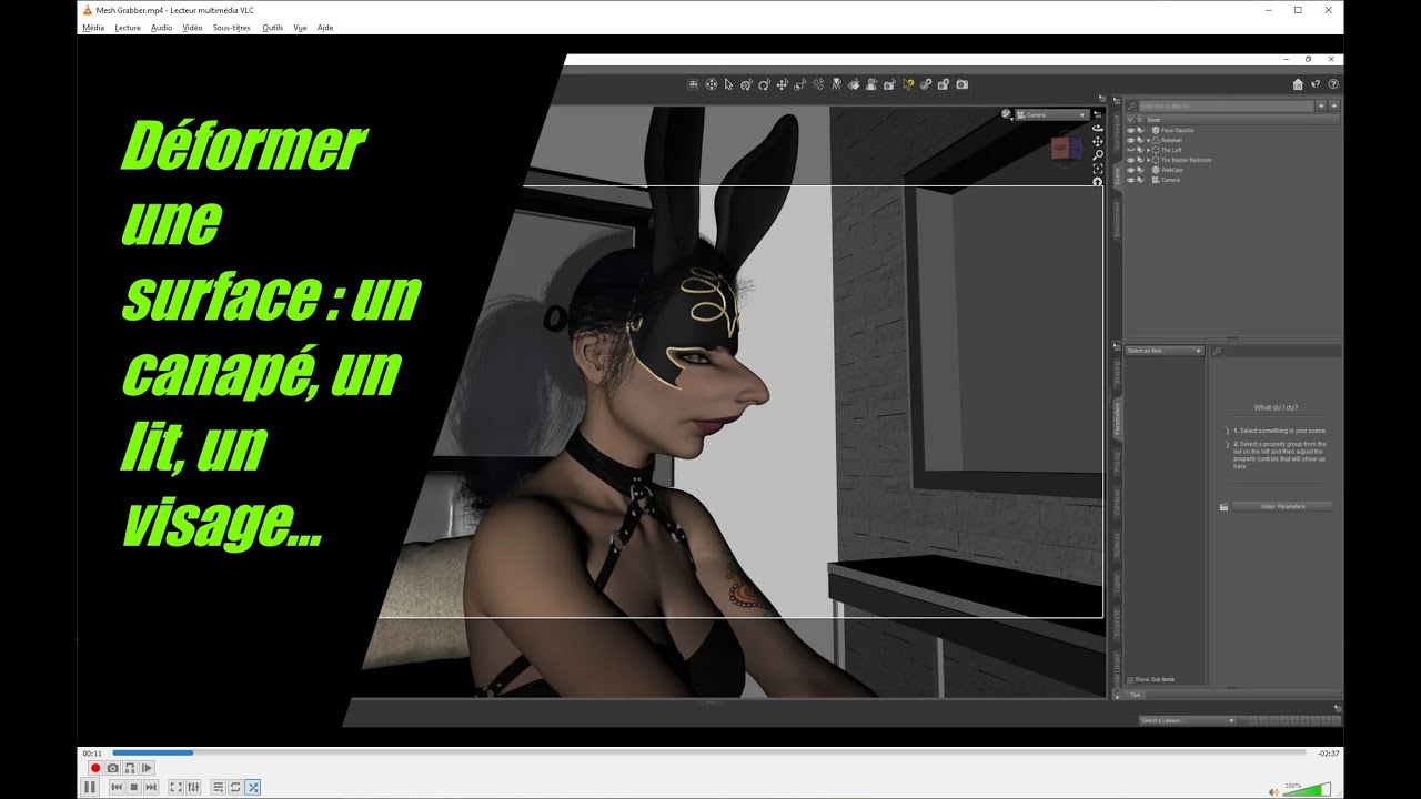 Daz Studio - Outil de déformation de surface - Mesh Grabber