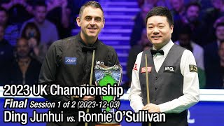 2023 UK Championship Final: Ding Junhui vs. Ronnie O'Sullivan (Full Match 1/2)
