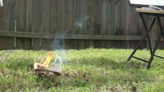 Large Fresnel Lens Fire