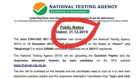 CSIR-NET Dec 2019 Result Date 14/01/2020|Provisional Answer key|Csir net result new update