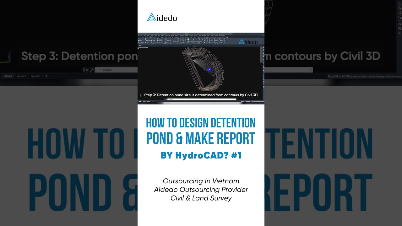 #1 HOW TO DESIGN DETENTION POND AND MAKE REPORT BY HydroCAD