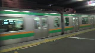 🌙★東海道線　辻堂駅　EF66-100番台　下り高速貨物列車　E233系＋E231系上り東海道線