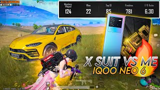 X SUIT VS ME IN BGMI 💥 IQOO NEO 6 SMOOTH+ 90 FPS PUBG/ BGMI TEST 2024 SAMSUNG A7,A8,j2,j3,j4,j5,j6